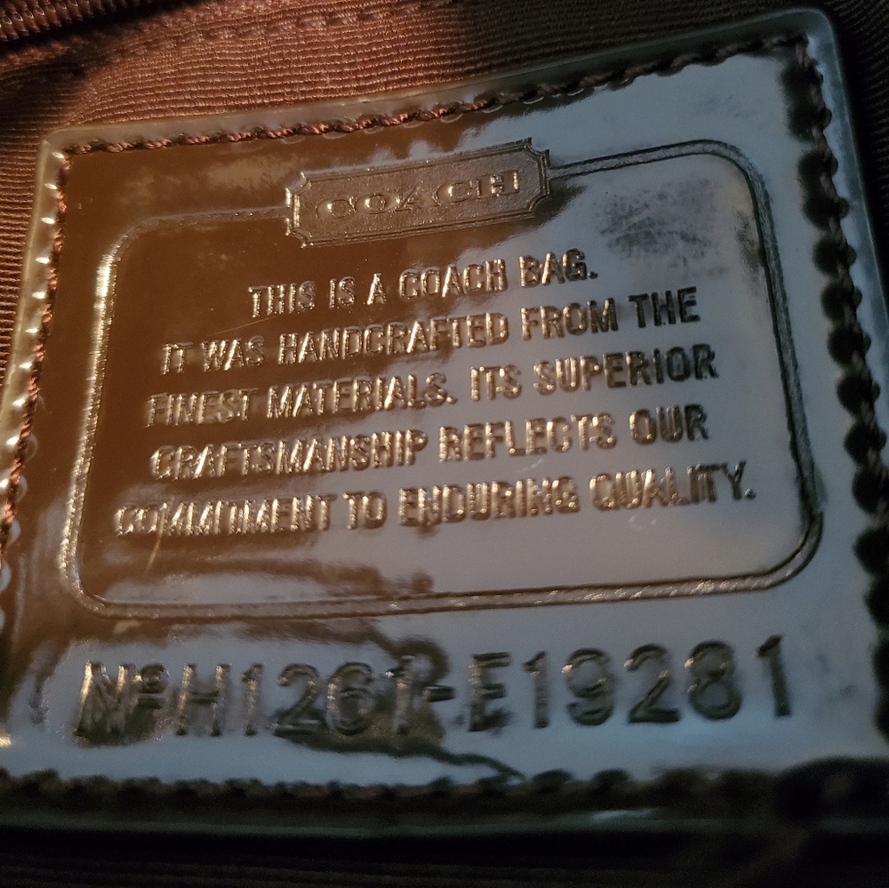 Coach Signature Brown Hobo style bag - Picture 4 of 12